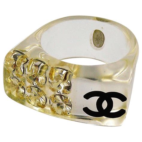 chanel lucite ring|Chanel rings.